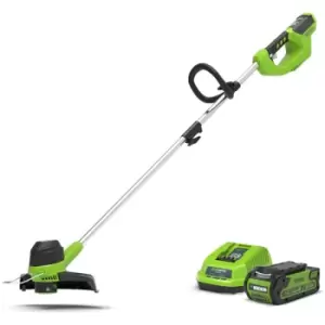 image of G40LTK2 Cordless 40v Front Mount Line Trimmer 33cm/13in with Battery - Greenworks