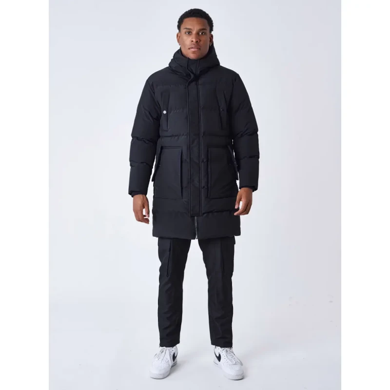 Image of Project X Paris Project X Paris' Multi-Pocket Long Puffer Noir Male S 2451012_BK