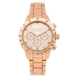 image of Lipsy Rose Gold Bracelet Watch with Rose Gold Dial