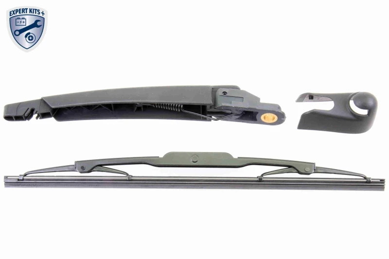Image of VAICO V30-3037 Wiper Arm Set, window cleaning with integrated wiper blade GRP (Glass fibre Reinforced Plastic), PBT Wiper Arm Set,window cleaning (654