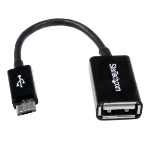 Image of Startech 4" Micro USB to USB Adapter MF