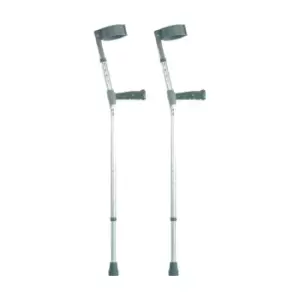 Image of Double Adjustable Crutches With Plastic Handle - Pair - Long
