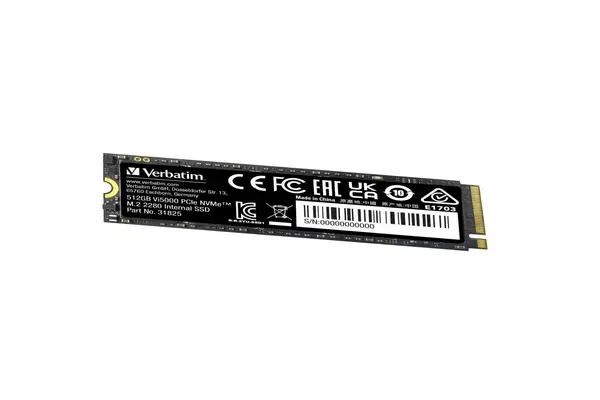 Image of Verbatim Vi5000 M.2 PCIe NVMe 512GB Read 5000MB/s / Write 2500MB/s Solid State Drive
