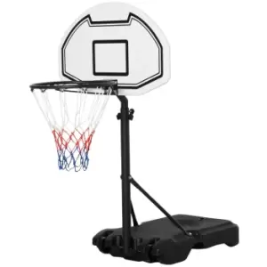 image of Homcom Basketball Stand And 94-123Cm Height Adjustable Hoop For Pool Side Black