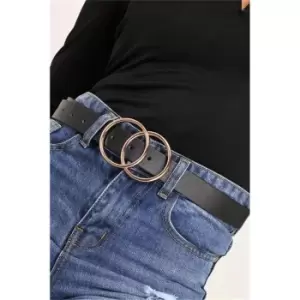 Image of I Saw It First Black Double Circle Belt - Black