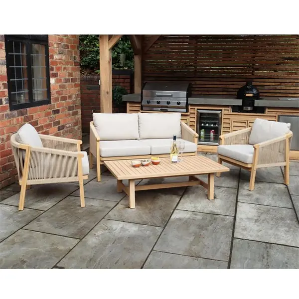 image of Royalcraft Roma 4 Seater Double Lounge set - Beige One Size