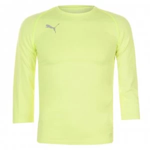 image of Puma three quarter Baselayer Top Mens - Yellow