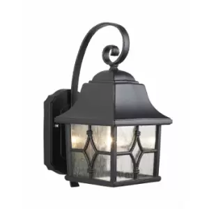 image of Outdoor IP44 Wall Light Sconce Black LED E27 60W Bulb Outside External d01575