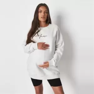 image of Missguided Maternity Mama Sweater - White