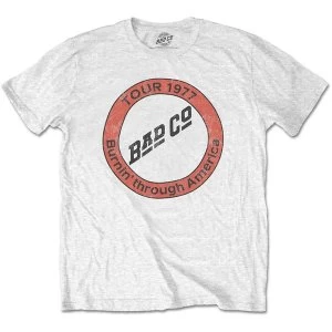 Image of Bad Company - Burnin' Through America Unisex Large T-Shirt - White