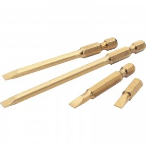 Image of Draper Expert Titanium Slotted Screwdriver Bit 3mm 100mm Pack of 1
