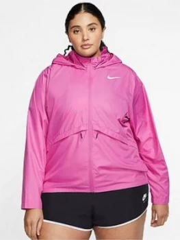 Image of Nike Essential Running Jacket (Curve) - Fuchsia , Fuchsia, Size 22-24=2X, Women