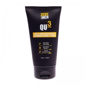 Image of Zeos For Men QU3 Face Body Moisturiser 150ml