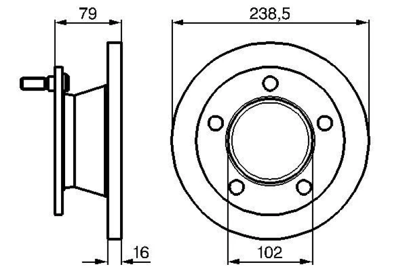 Image of Brake disc Bosch 0 986 478 357