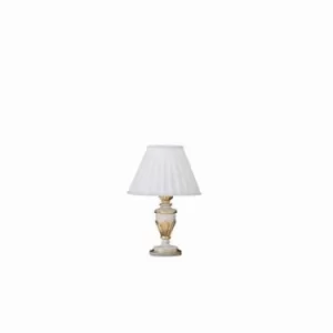 image of Firenze 1 Light Small Table Lamp Gold, Ivory, E14