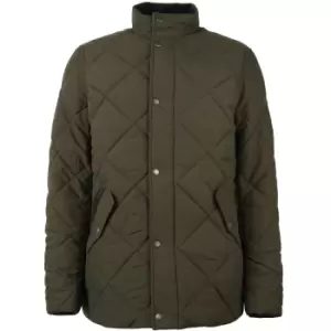 Image of Barbour Mens Winter Chelsea Quilt Jacket Dark Olive Large