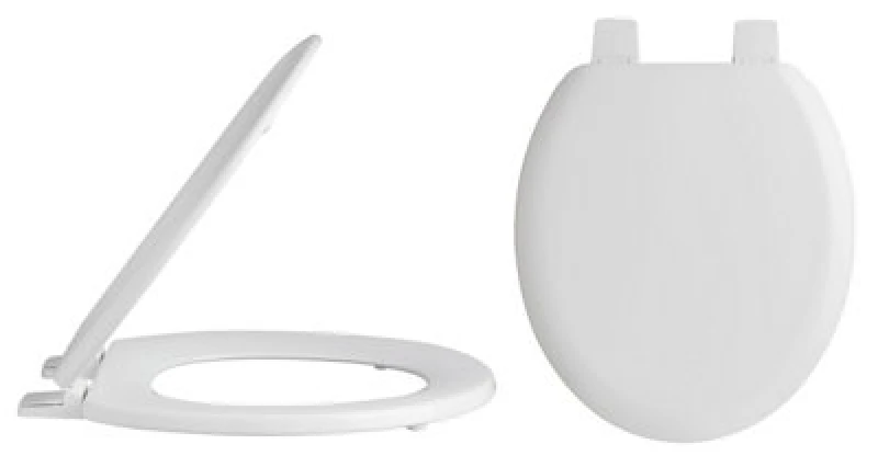 Image of Balterley Traditional Wooden Bottom Fix with Plastic Hinges - White White unisex
