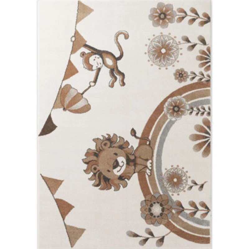 Image of The Rugs Villeroy And Boch Summer Party Boho Kids Rug And Runner Soft Kids Rug In Cream