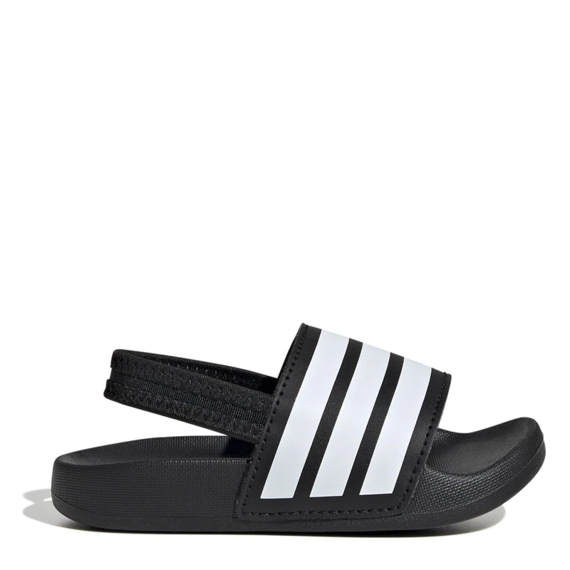 Image of adidas Adilette Estrap Slides Infants Black/White male C8 (25.5)