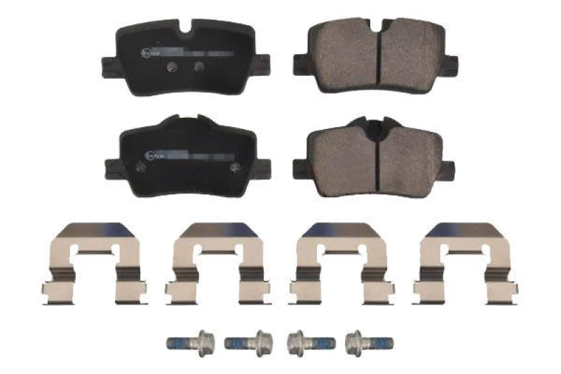 Image of SWAG 33 10 6631 Brake pad set Rear Axle, prepared for wear warning indicator, with fastening material Brake Pad Set,disc brake (402)