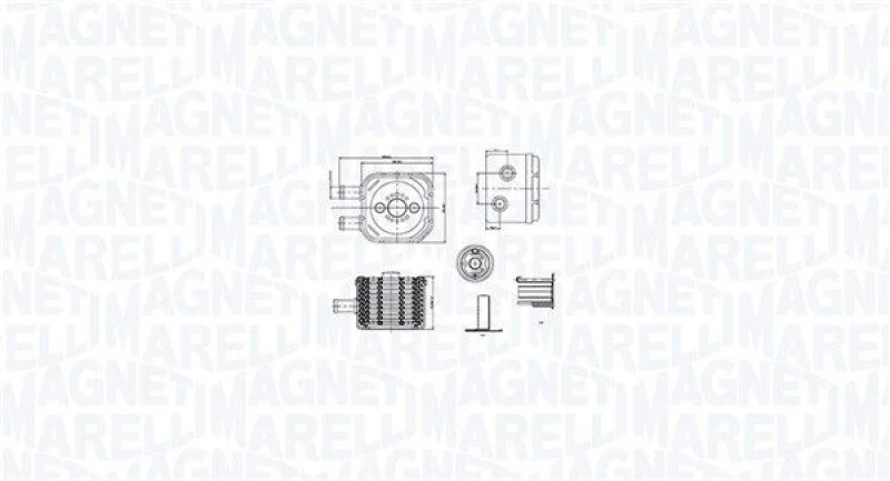 Image of MAGNETI MARELLI Engine oil cooler MAGNETI MARELLI 350300003500