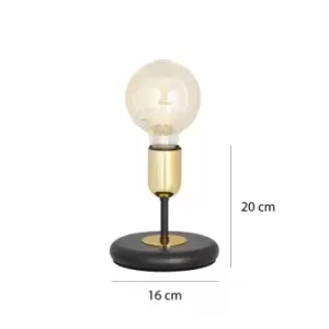 Image of Emibig Juka Black Table Lamp 1x E27
