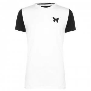 Image of Good For Nothing Transition Raglan T Shirt Mens - White/Black/Red