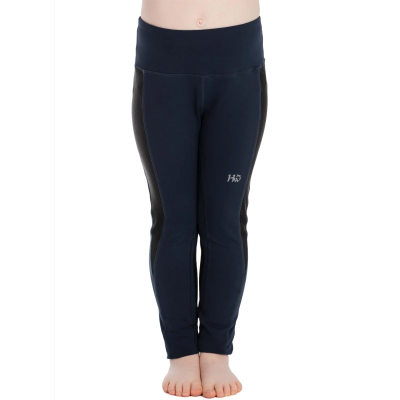 Image of Horseware Kids Riding Tights - Blue Blue 5 - 6 Years