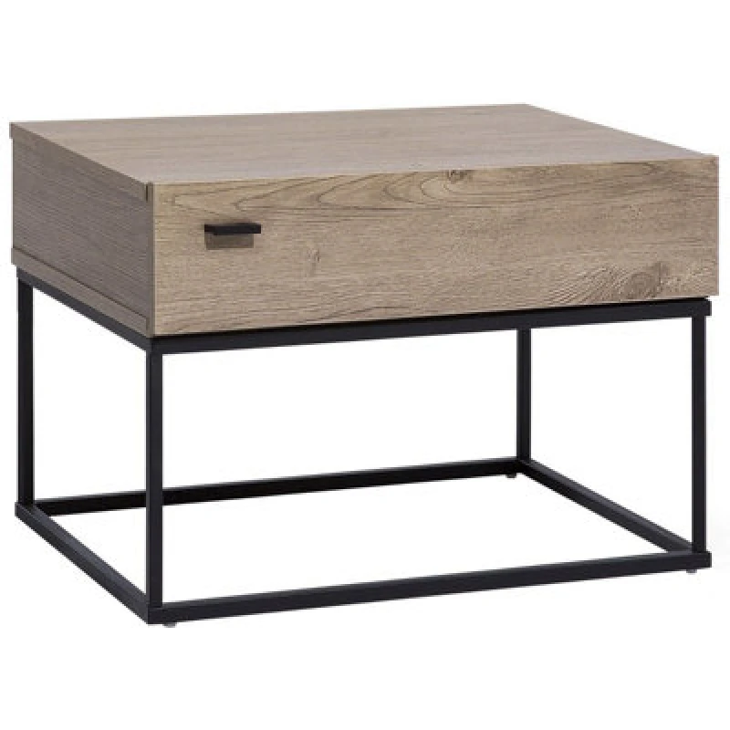 Image of Beliani 1 Drawer Bedside Table Cairo Taupe