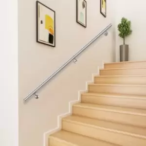 Image of VEVOR Stair Handrail 5ft Stair Rail Stainless Steel Modern Handrails for Stairs 200lbs Capacity Indoor Handrail for Stairs Wall Mounted Stairway Raili