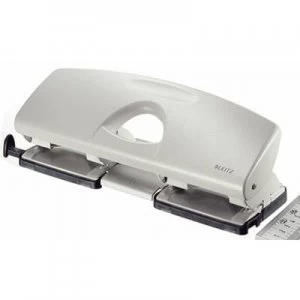 Image of Leitz 50120085 4-hole punch Grey Selectable paper size (max.): A4 25 sheets (80 g/m²)