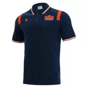 Macron Edinburgh Rugby Polo Shirt Mens - Blue