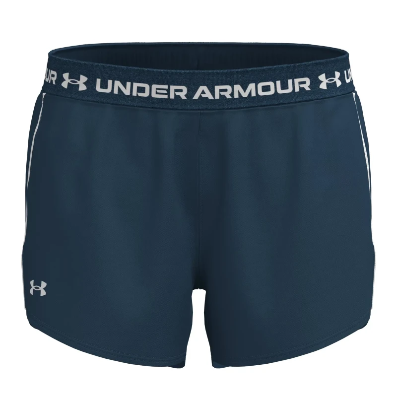 Image of Womens shorts Under Armour Tech Play Up 3" Bleu Female 2XL