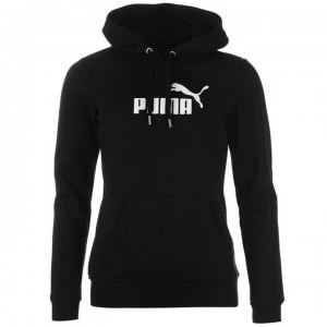 image of Puma Logo Ladies Hoody - Black/White