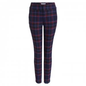 image of Oui Pattern Trousers - DKBlueBlue 0575