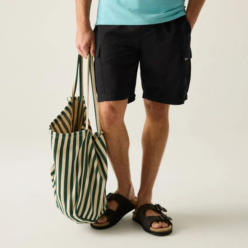 Image of Regatta Mens Blanmont Cargo Swim Shorts in Jet Black Size: XL Jet Black Male XL