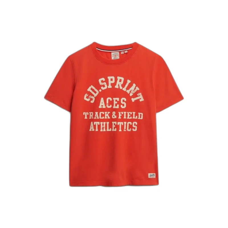 Image of Superdry Womens T-Shirt Superdry Vintage Prep Rouge Female XS