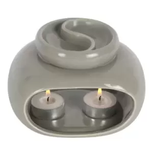 Image of Grey Double Ceramic Oil Burner