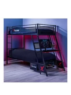 image of X Rocker Armada Dual Bunk Bed With Gaming Desk