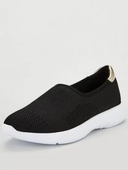 image of Carvela Comfort Carly 2 Metallic Plimsoll Trainers