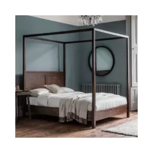 Image of Caspian House Retreat 4 Poster Bed in Mango Wood - King Size