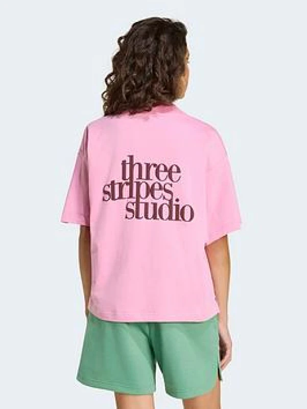 Image of Adidas Womens T-Shirt adidas Studio Boyfriend Rose Female S