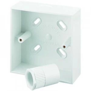 Image of Wickes 1 Gang Pattress Box and Adaptor - White 32mm