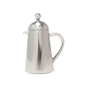 image of La Cafetier 3 Cup Double Walled Cafetiere Silver