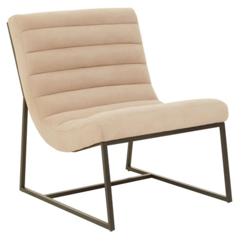 Image of Premier Housewares Interiors By Premier Ivory Velvet Cocktail Chair