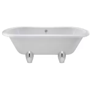 image of Hudson Reed Kingsbury Freestanding Bath With Deacon Leg Set (1500mm) - White