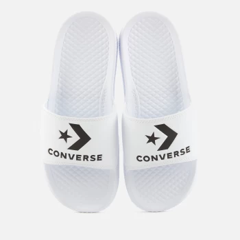 image of Converse All Star Slide Sandals - White/Black - UK 7