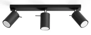 image of 3 Light Spotlight Bar Black, GU10