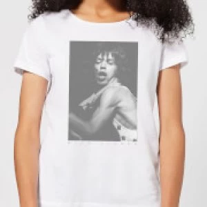 Image of Rolling Stones Mick BW2 Womens T-Shirt - White - 3XL