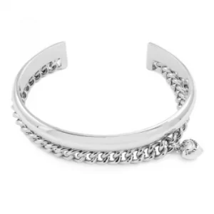 Image of Ladies Juicy Couture Stainless Steel Heart Charm And Chain Cuff
